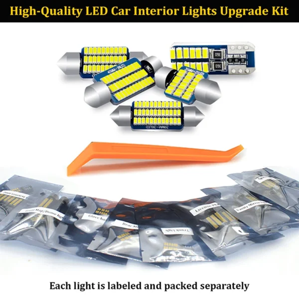 Kit Complet Ampoules LED E46 — 12 Pièces Intérieur / 4 Couleurs