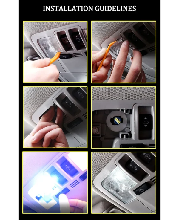 Kit Complet Ampoules LED E46 — 12 Pièces Intérieur / 4 Couleurs