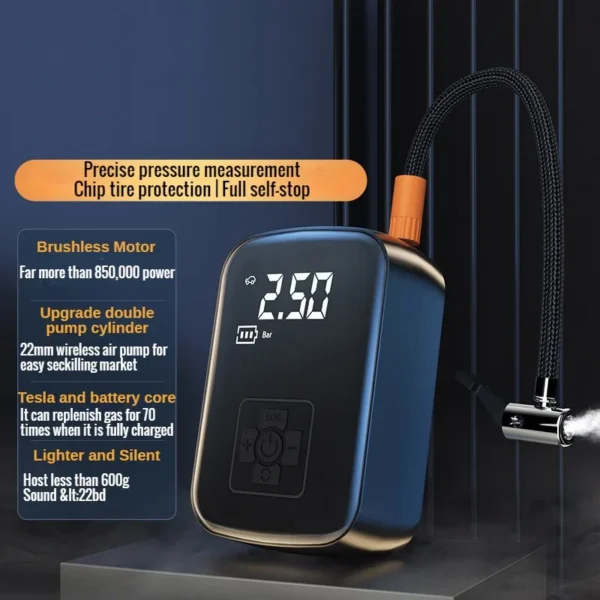 Gonfleur Pneu Électrique Portable 150PSI — Sans Fil