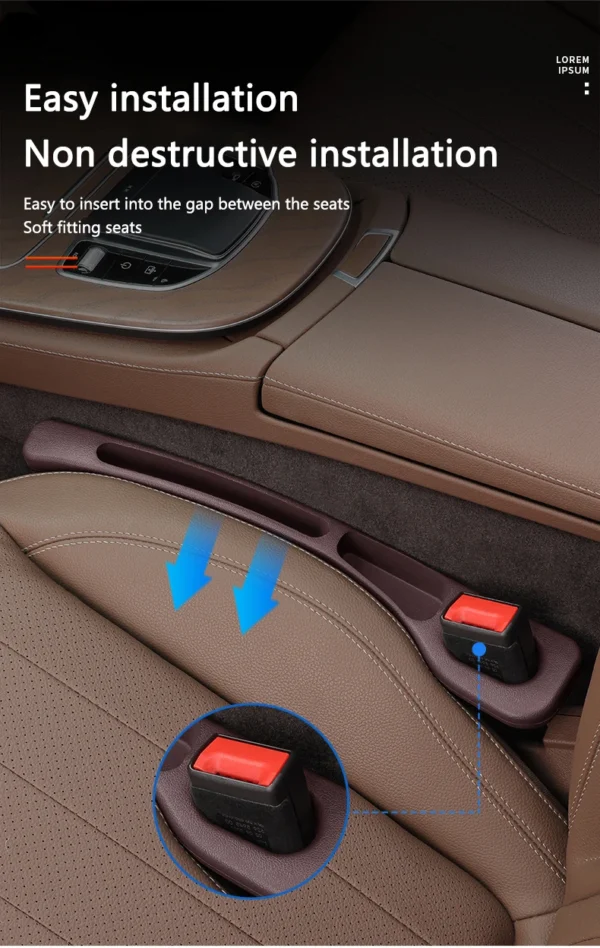Comble-Vide Siège E46 — Stop Chutes & Rangement Latéral