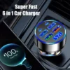 S7edc5b41a74448829d216d885d447fd3F.webp Chargeur Voiture USB-C 6-en-1 350W — Affichage Digital