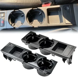 Console Rangement Central E46 — Porte-Gobelet & Vide-Poche