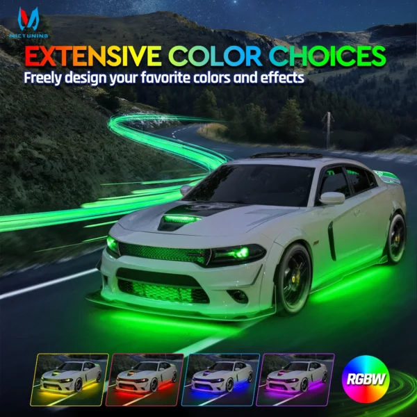 Kit Éclairage Sous Caisse E46 — Strips RGBW LED App & Télécommande