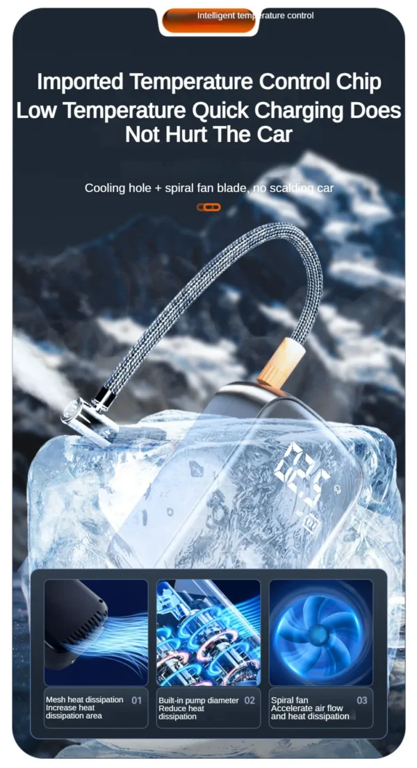 Gonfleur Pneu Électrique Portable 150PSI — Sans Fil