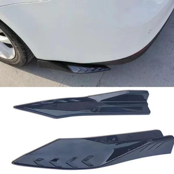 Kit 4 lèvres bavettes carbone universelles pour pare-chocs BMW E46 Kit 4 lèvres bavettes carbone universelles pour pare-chocs BMW E46
